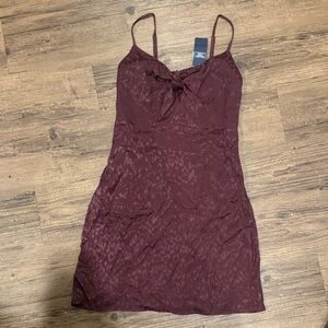 Abercrombie & Fitch Deep Burgundy Mini Dress